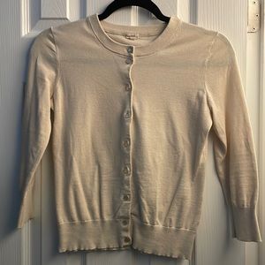J. Crew Clare ivory cardigan